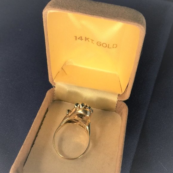 Custom Made Twin Diamond, 11 Sapphires accented with more Diamonds (RING)  7 - Picture 5 of 10